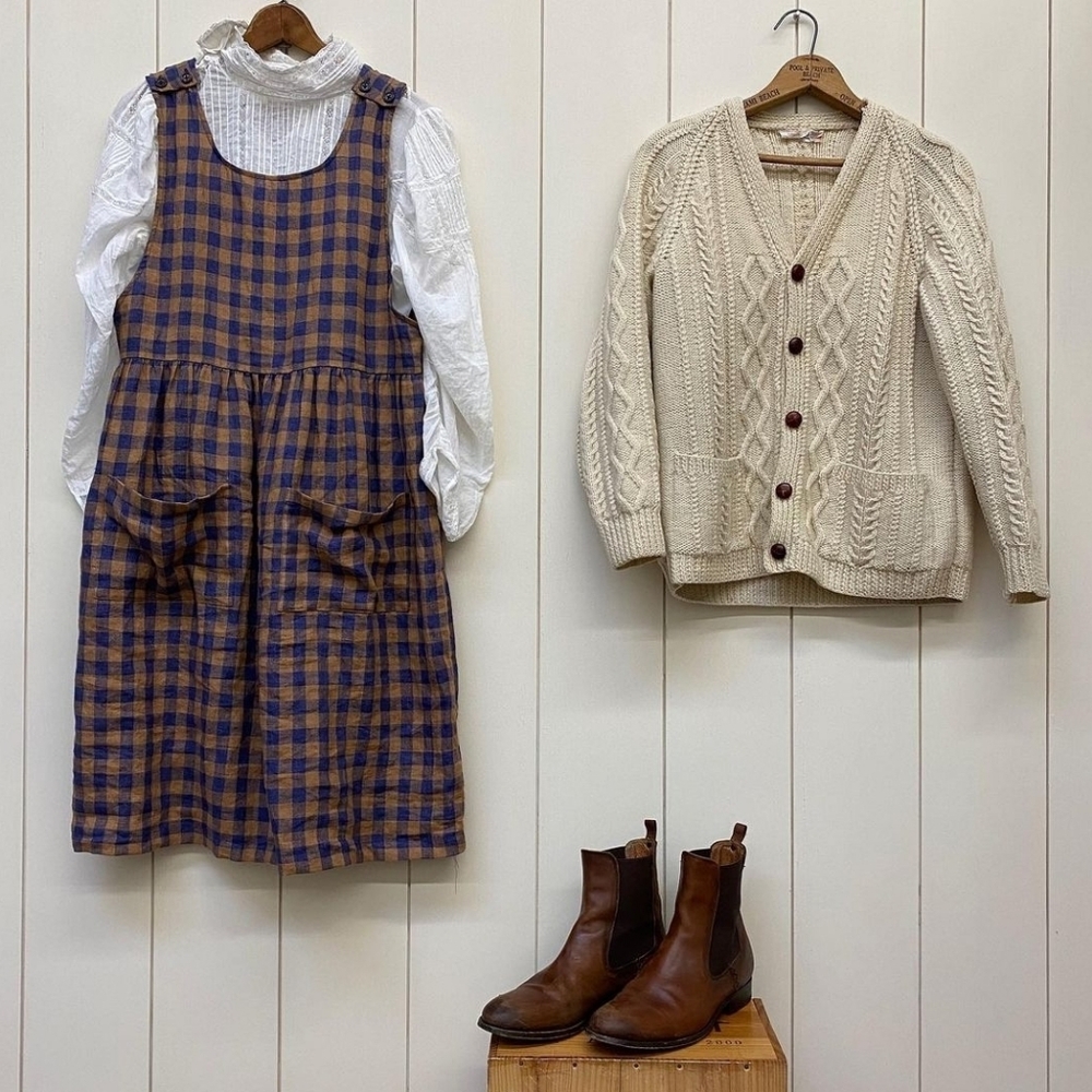 Super ISO Guernsey Check Pinafore S or M